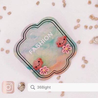 青春少女雲朵小花套裝耳環耳釘