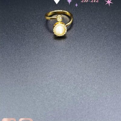 貓眼石鋯鑽旋轉戒指