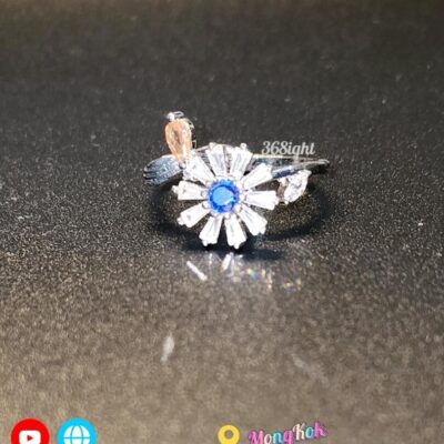 可旋轉 冰雪奇緣雪花小蜜蜂戒指