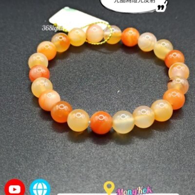 天然瑪瑙串珠手作手鏈 Agate Bracelet