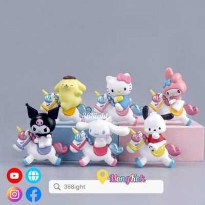 Hello kitty melody Kuromi玉桂狗帕恰狗桌面MINI figure
