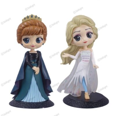冰雪奇緣Elsa Anna 迷利手辦模型蛋糕裝飾