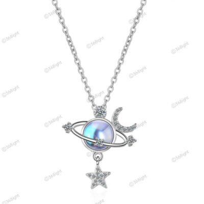 北極光星月頸鏈Northern Lights Star and Moon Necklace